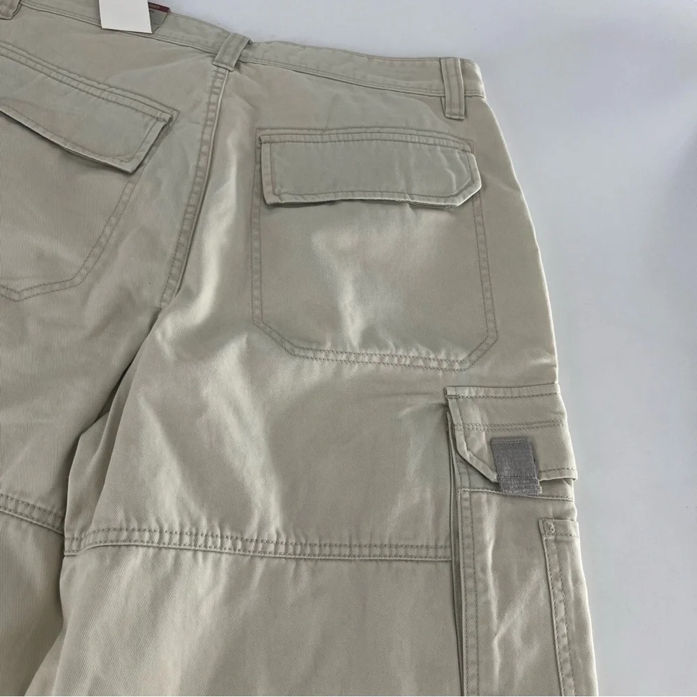 NWT Y2K Unionbay Shorts Mens 32 Tan Baggy Loose Wide Cargo Skater Grunge Hip Hop